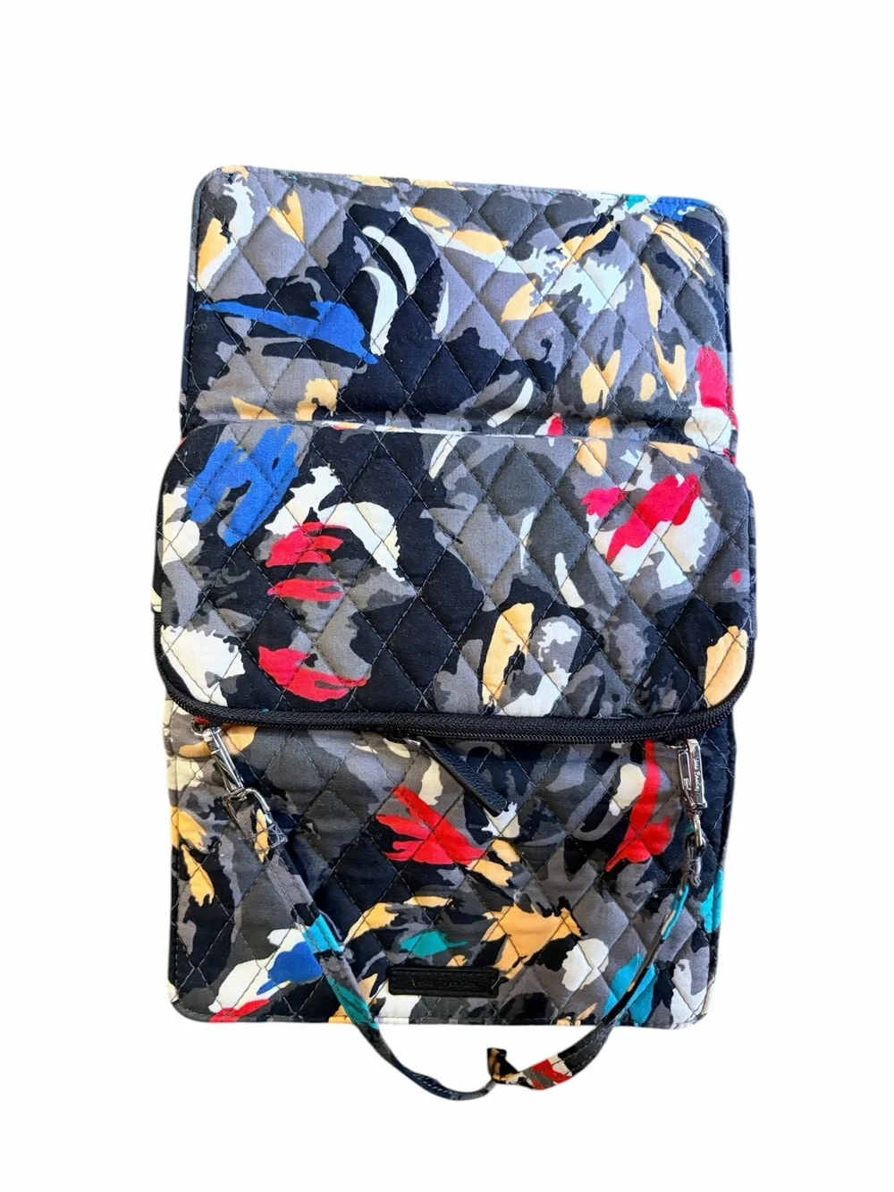 Vera Bradley Quilted Zip Wallet crossbody in Multicolor Splash Floral